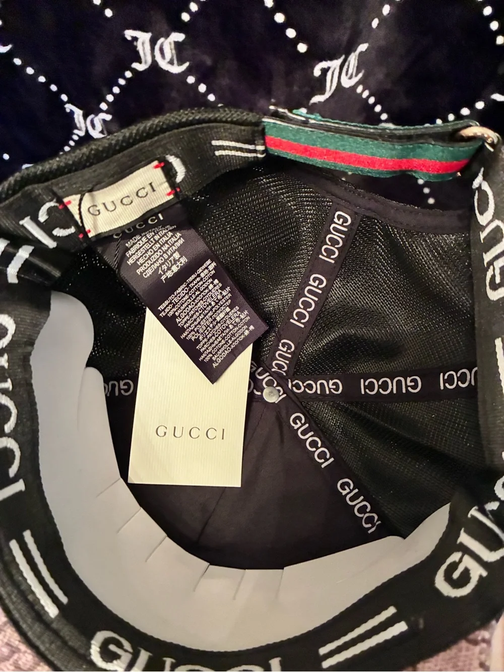 Gucci Brown GG Tiger Logo Baseball Cap